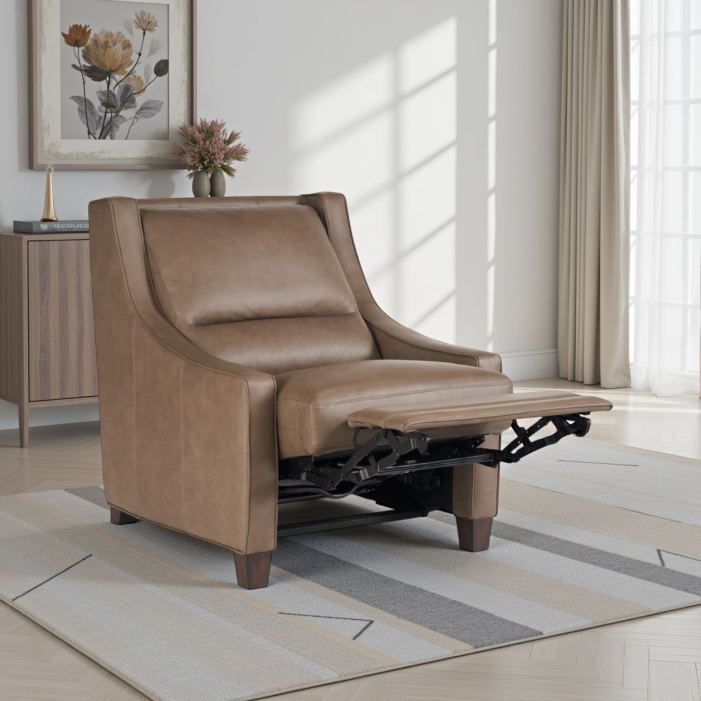 Universal Furniture Kelce Dual Power Recliner Chair in Brown
