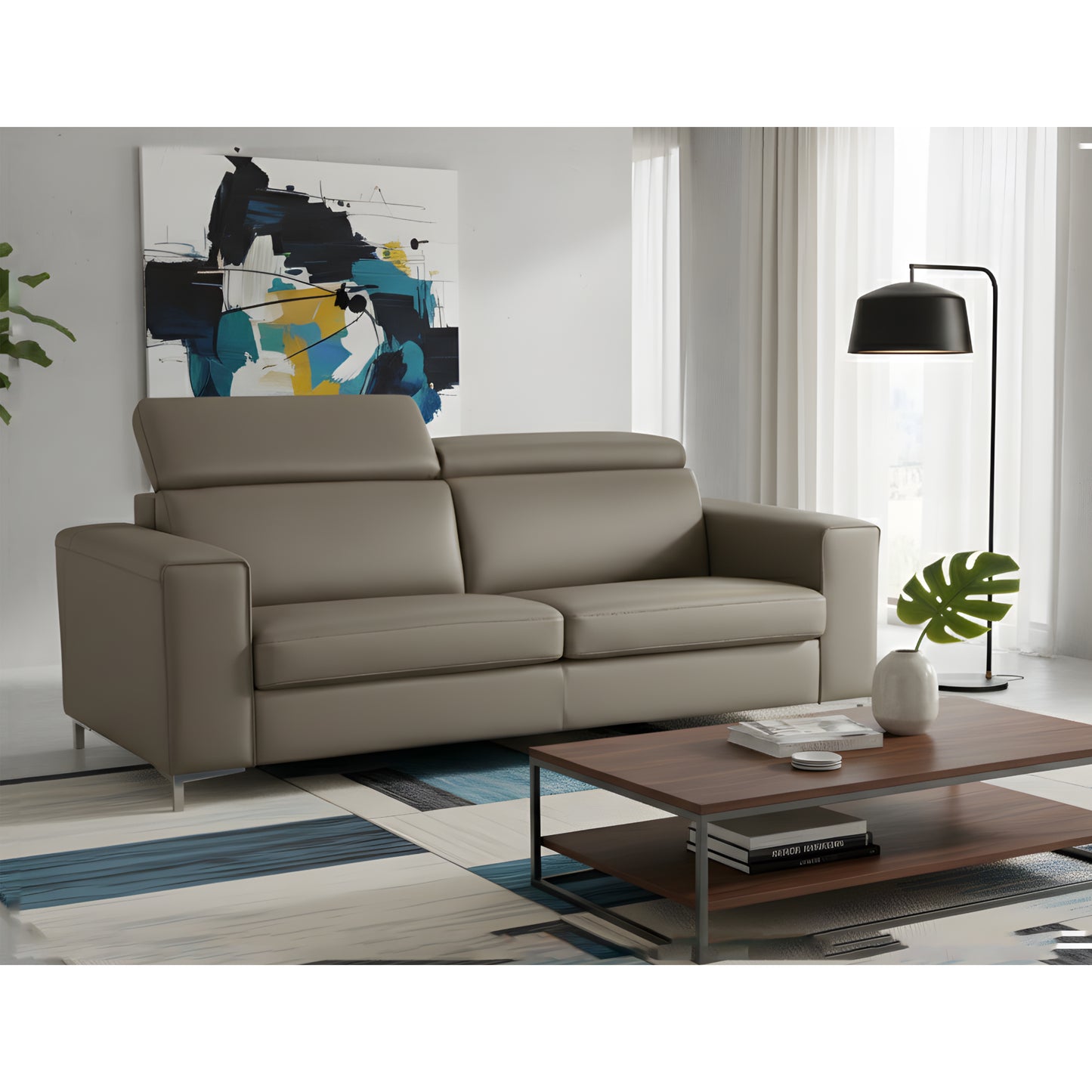 Klaussner Paris Queen Sleeper Sofa In Leather