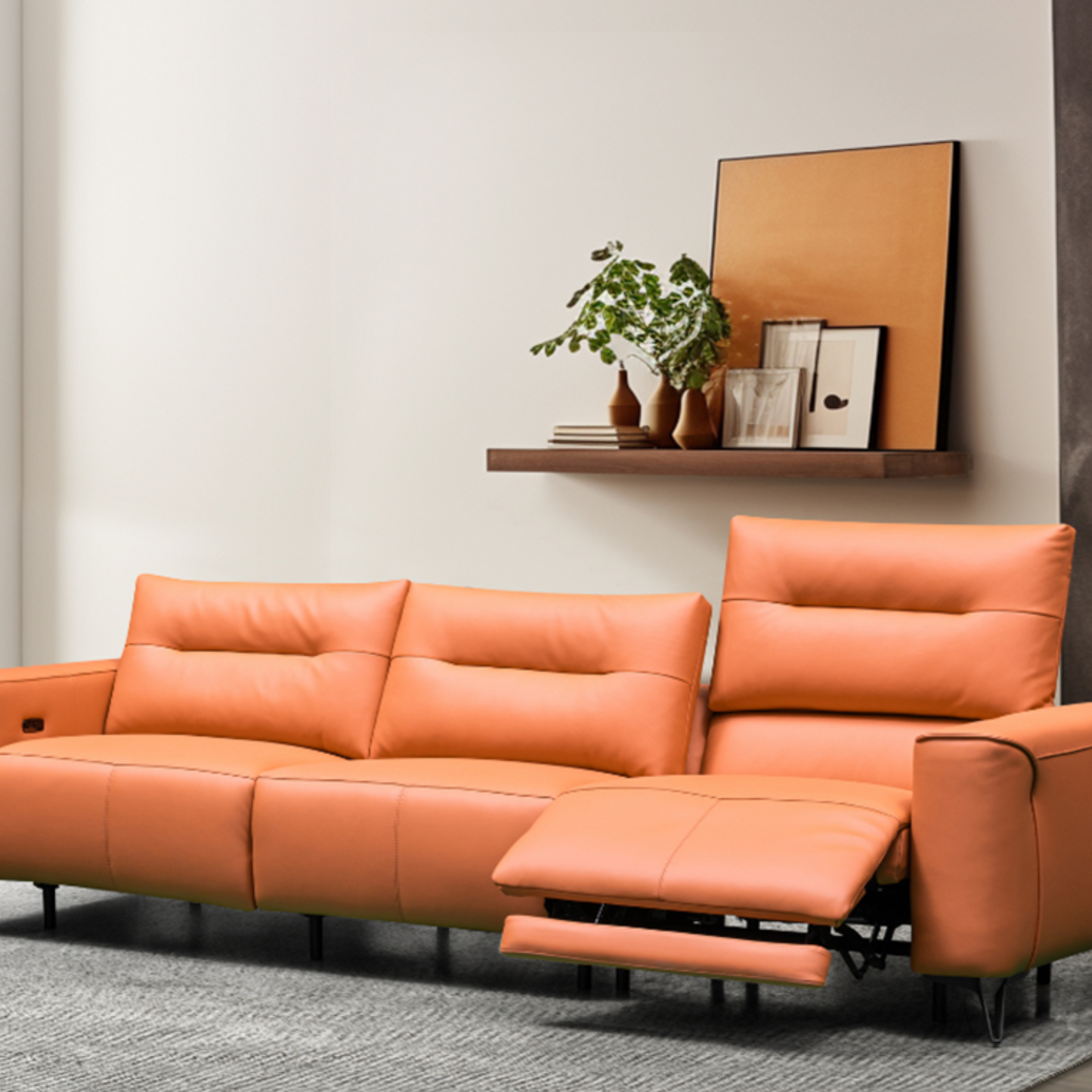 Klaussner Alessandro 3 Seater Leather Power Recliner Sofa-Comfortfurniture