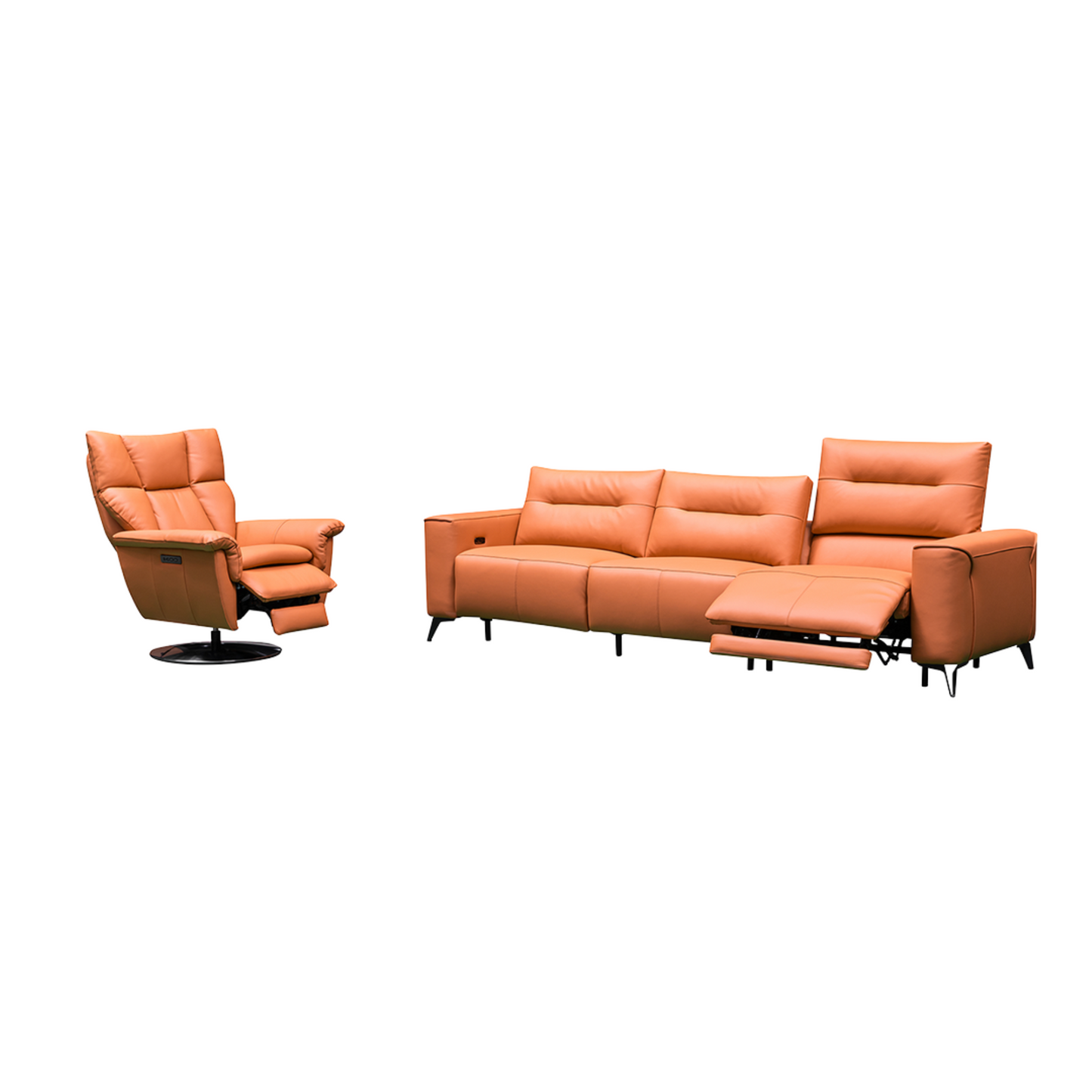 Klaussner Alessandro 3 Seater Leather Power Recliner Sofa-Comfortfurniture