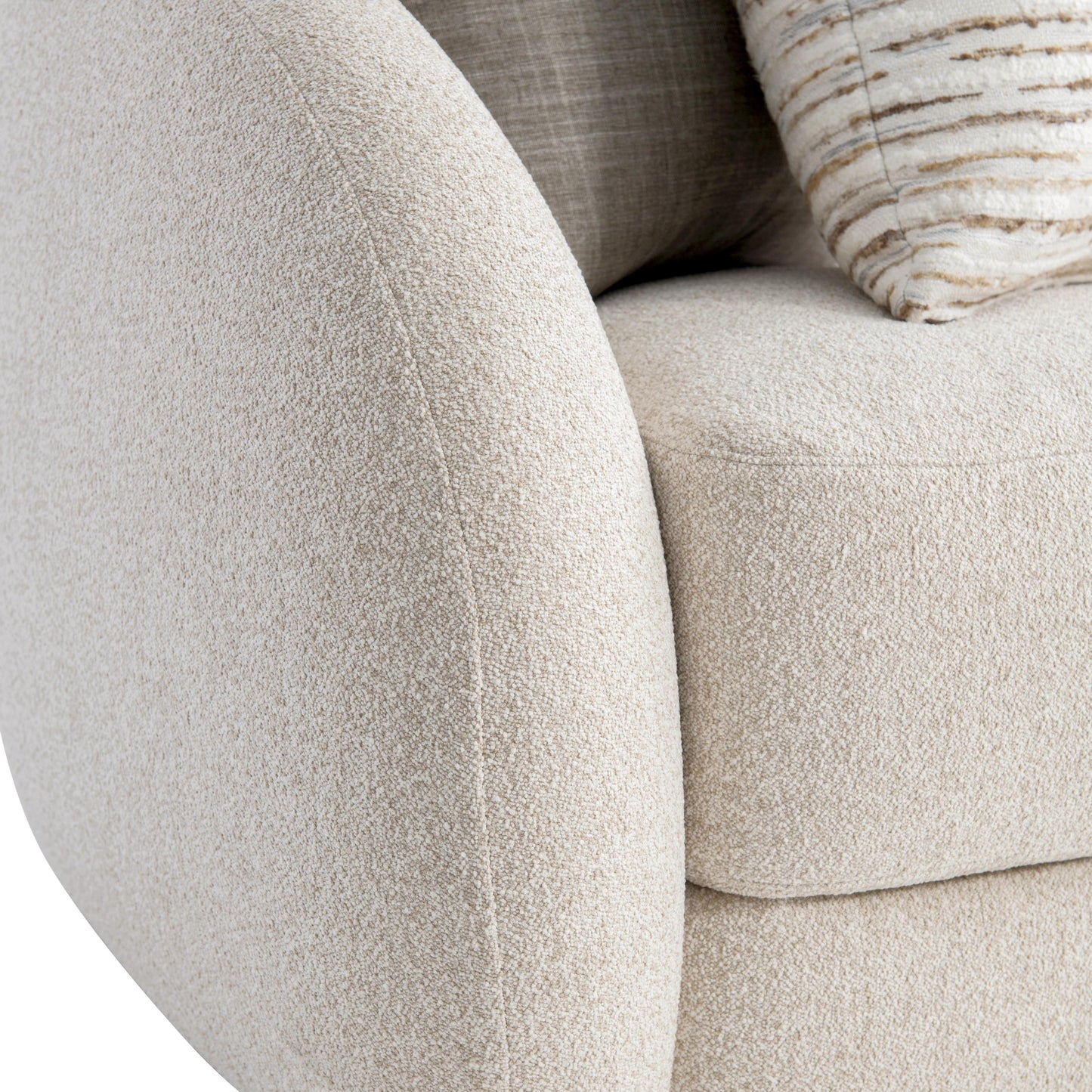 Bernhardt Living Austen Beige Tan Fabric 3-Seater Sofa