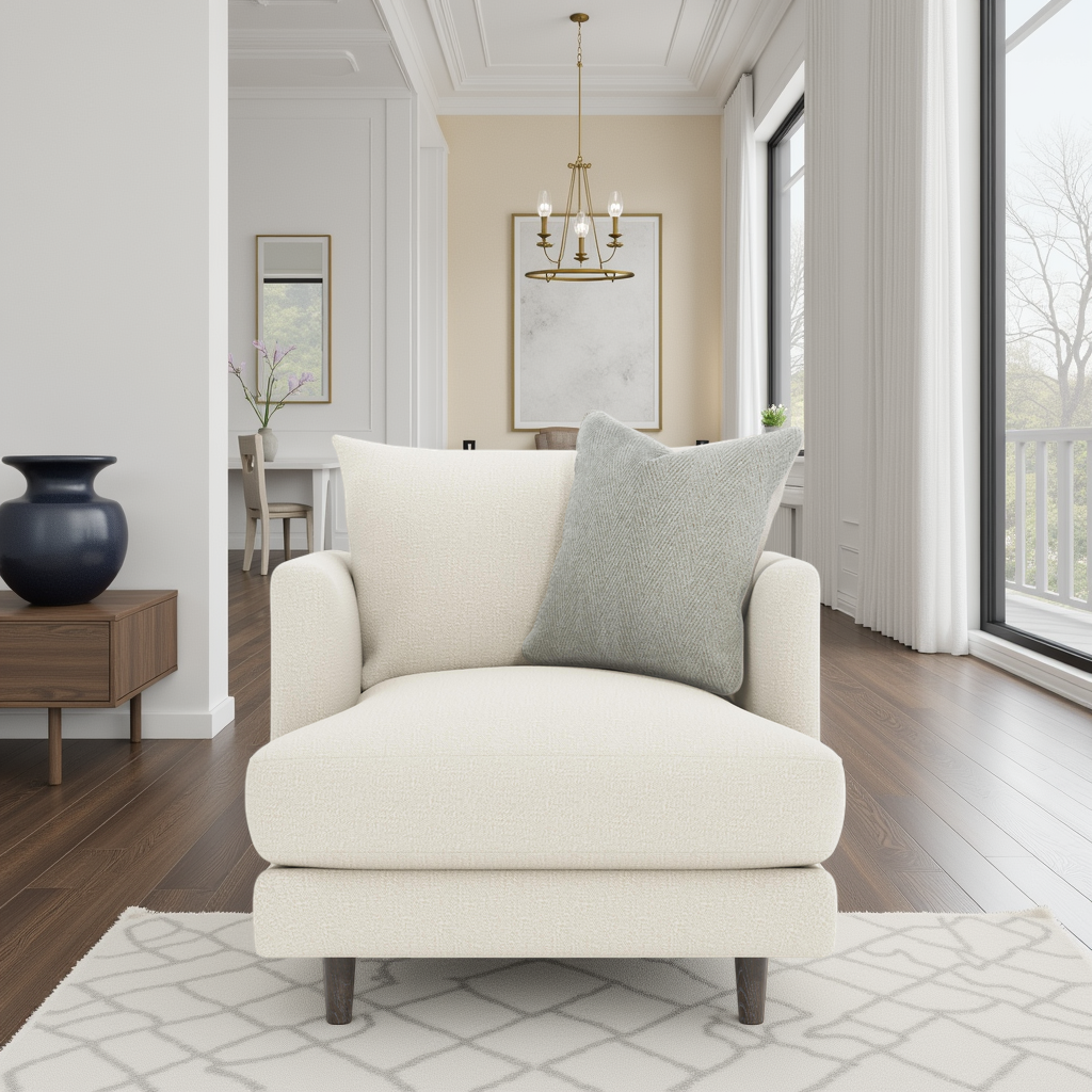 Bernhardt Colette Fabric Chair With Plush Feather Cushion
