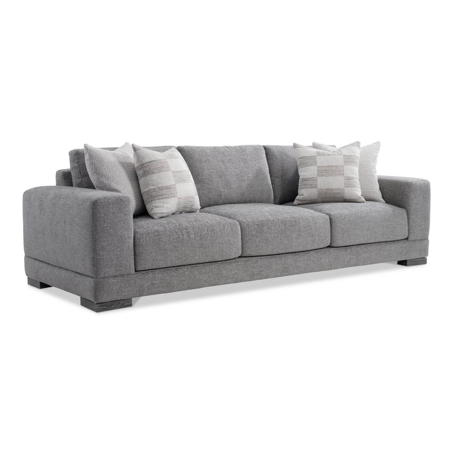 Bernhardt Living Lars Fabric Gray 3-Seater Sofa-ComfortDesign