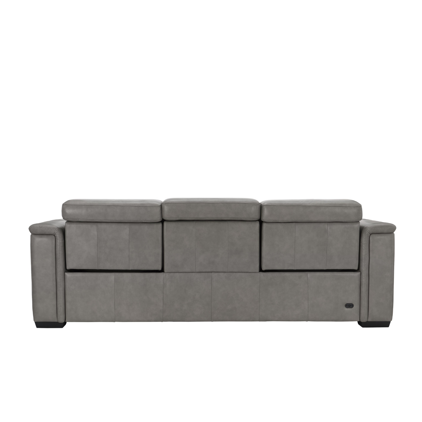 Bernhardt Lioni Gray Leather Power Motion Reclining Sofa
