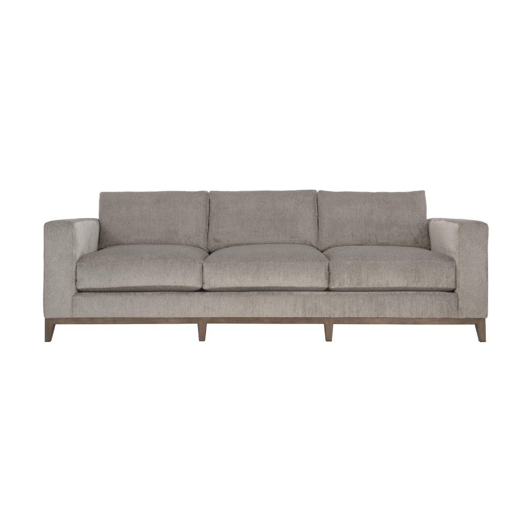 Bernhardt Noel 3-Seater Sofa with track arms and tapered legs. A modern twist on the classic club chair, blending comfort with contemporary style