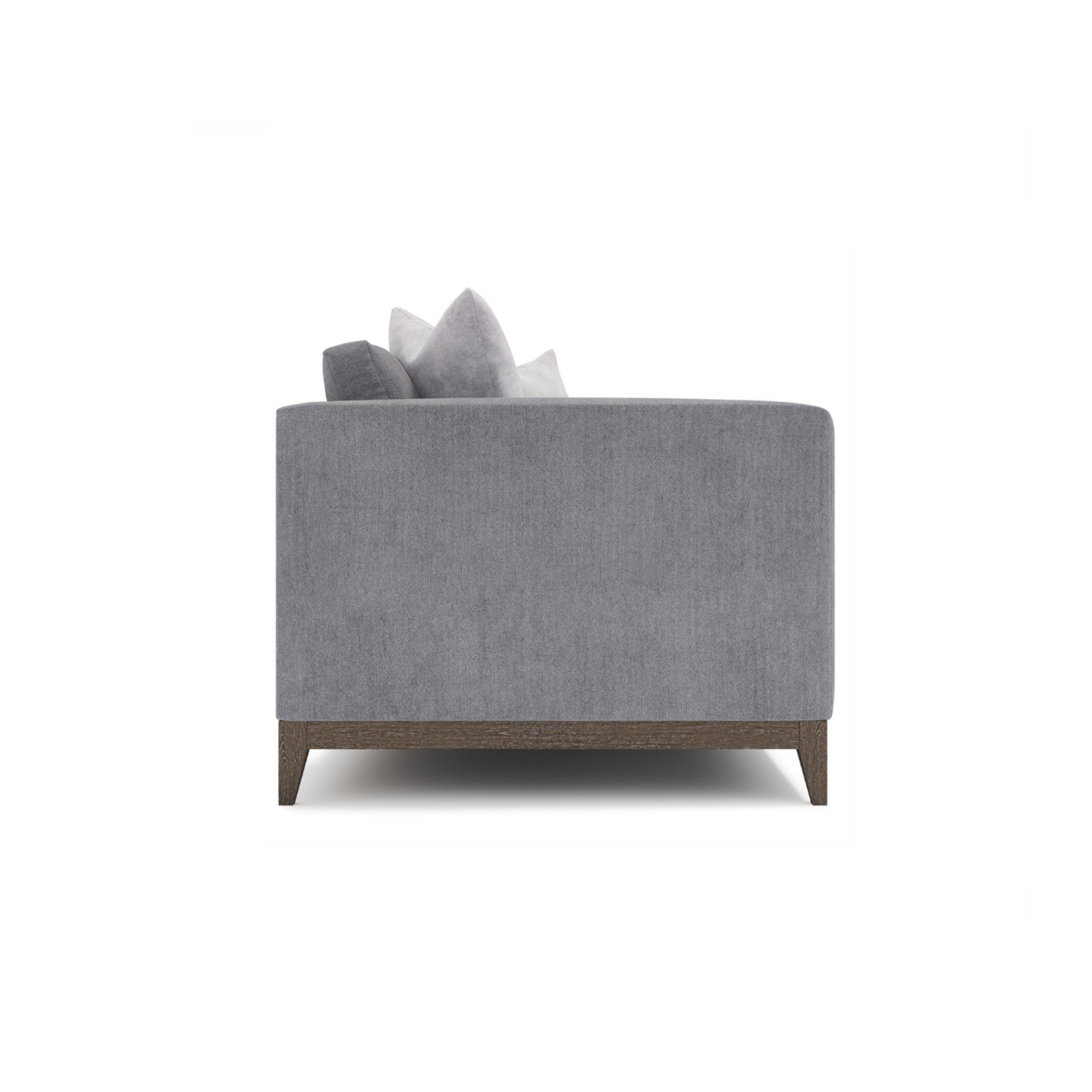Bernhardt Noel Gray Fabric 2-Seater Loveseat Sofa with 2 Accent Pillows-ComfortFurniture