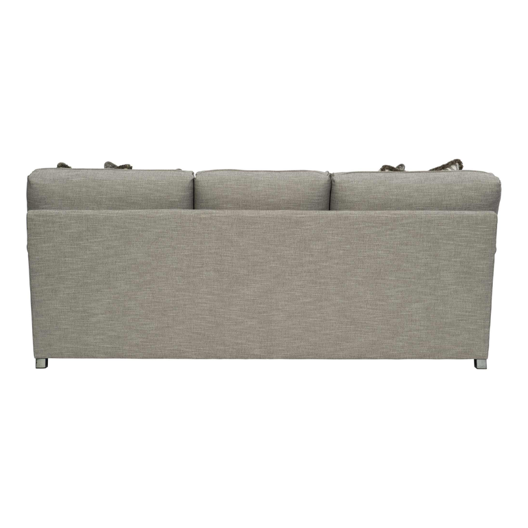 Backview of Bernhardt Tarleton 3 Seater Fabric Sofa in Brown-Comfort Furniture