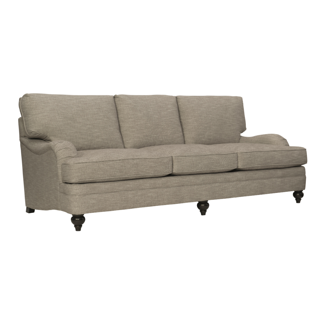 Bernhardt Tarleton 3 Seater Fabric Sofa in Brown-Comfort Furniture