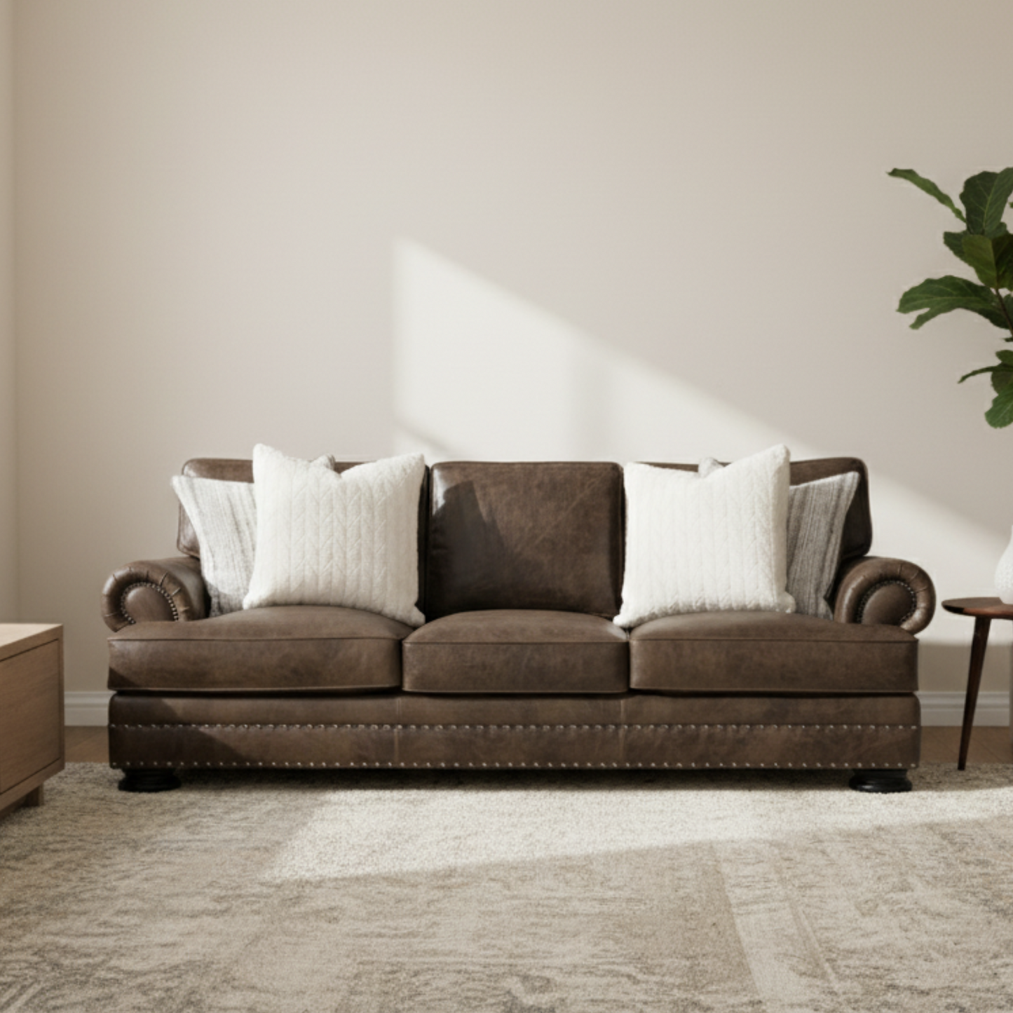 Bernhardt 3 seater Foster Sofa with Rolled Arms-ComfortDesign