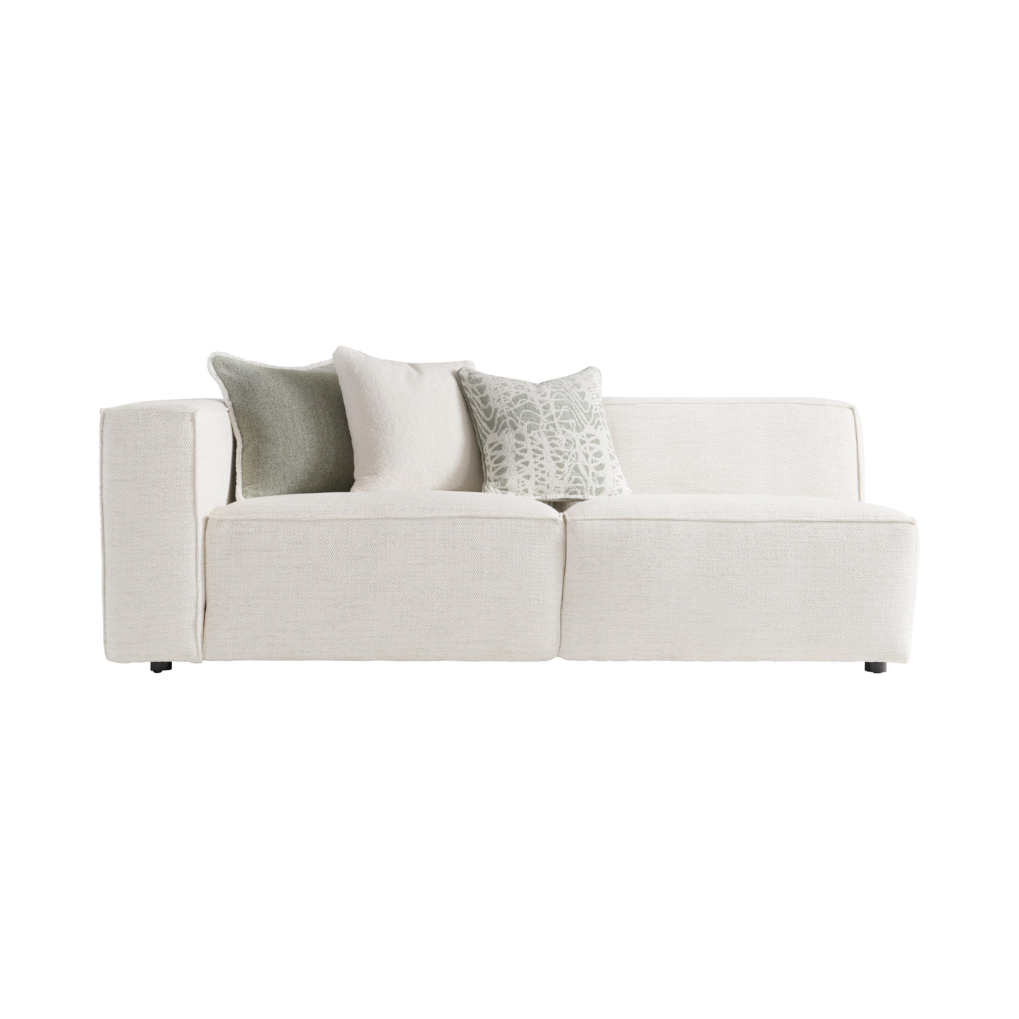 Bernhardt Bliss Cream Fabric Modular Sectional Sofa