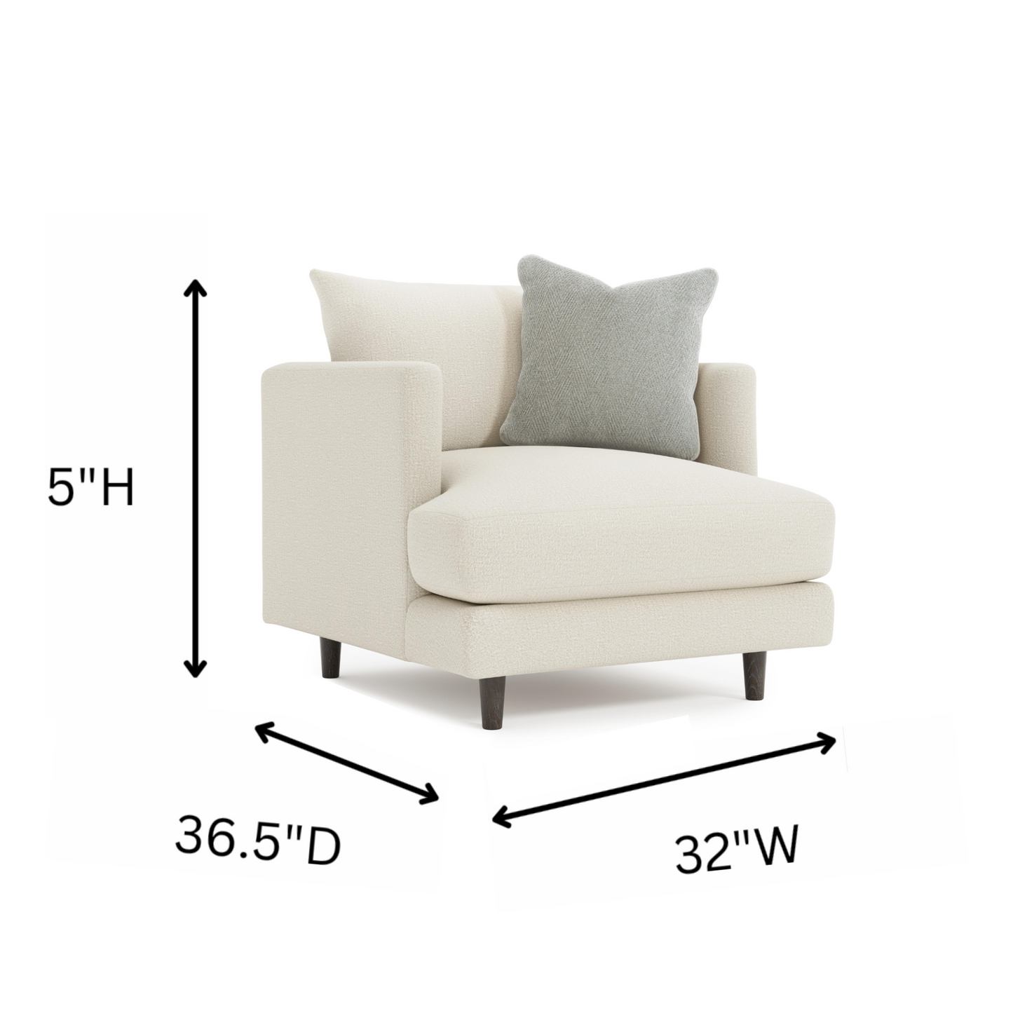 Bernhardt Colette Fabric Chair With Plush Feather Cushion