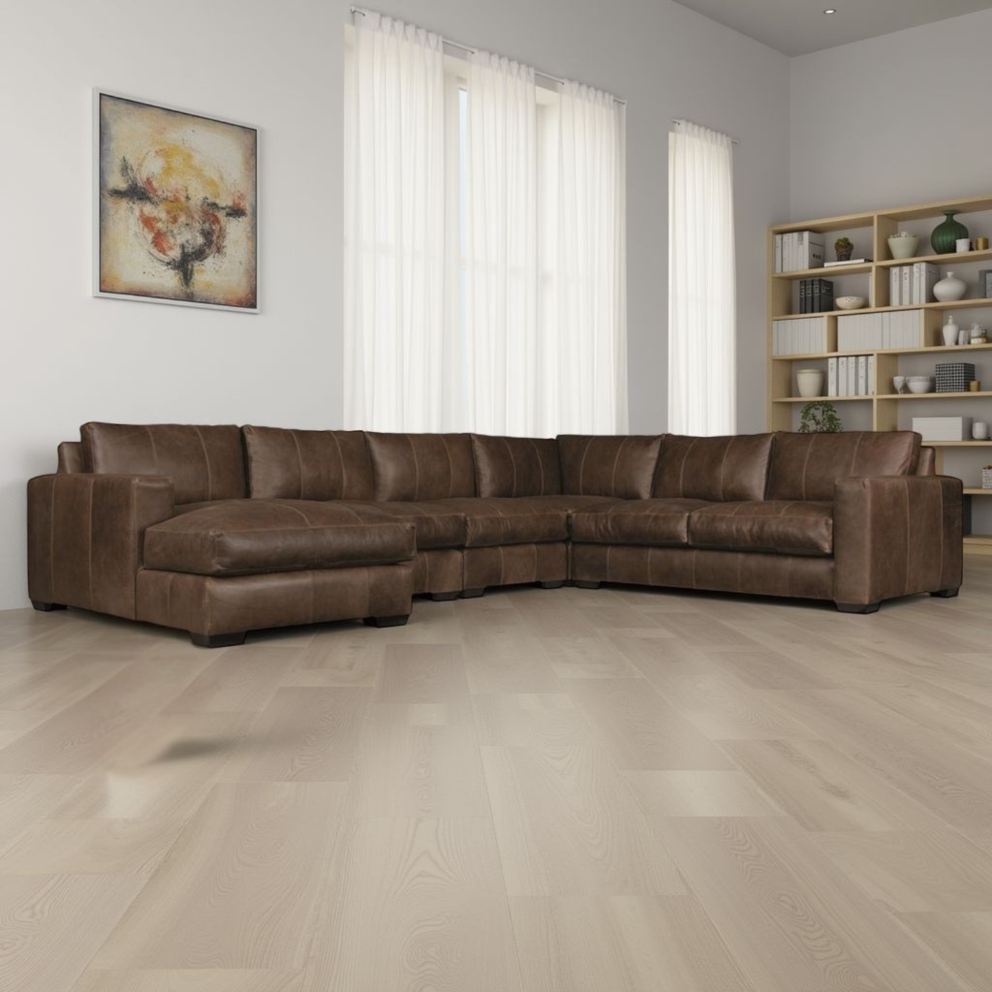 Bernhardt Dawkins 5 Pieces Sectional Sofa with Chaise