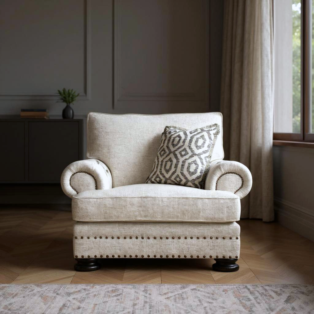 Bernhardt Foster Fabric Chair with Spring Down Cushion-Comfort Furniture