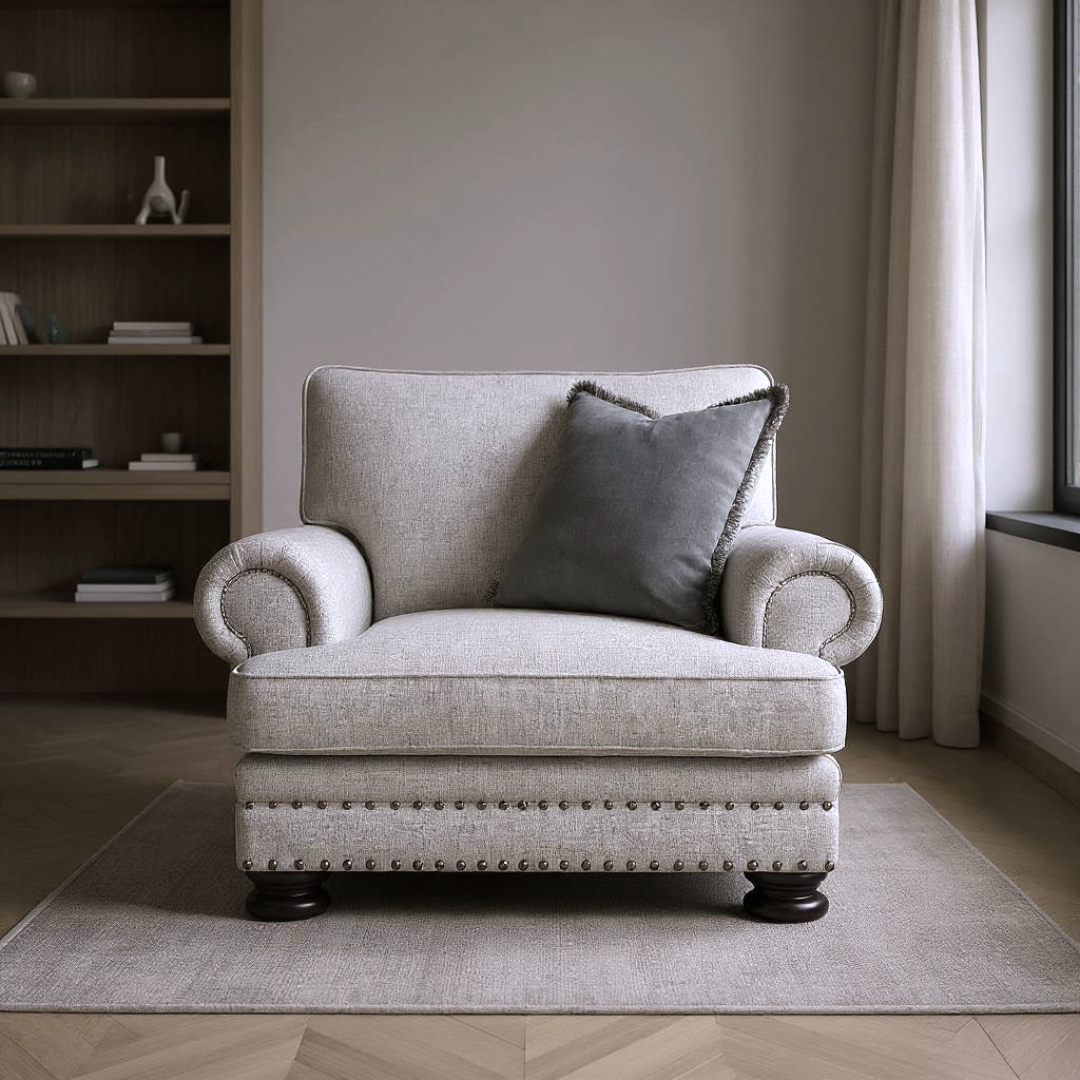Bernhardt Foster Fabric Chair with Spring Down Cushion-Comfort Furniture