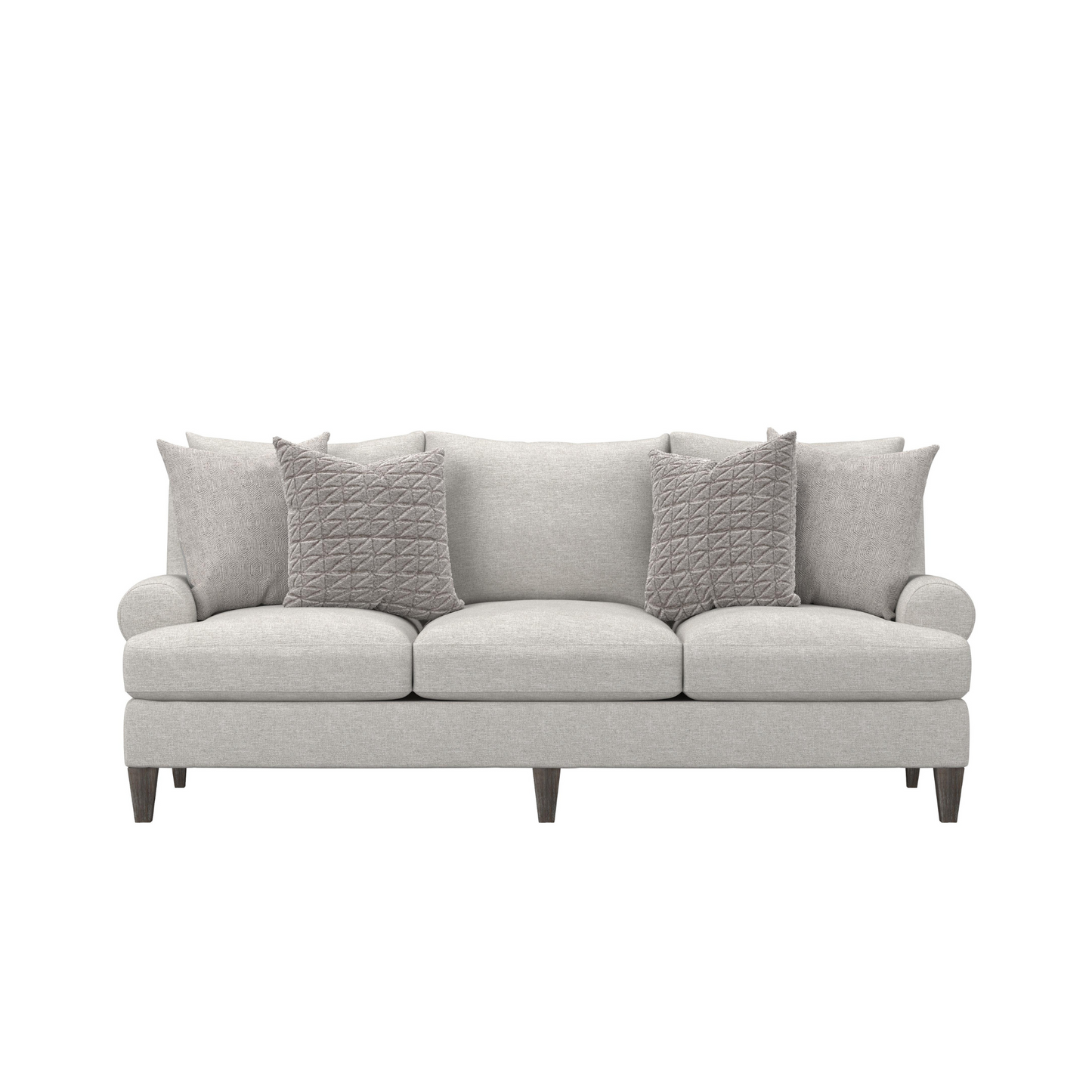 Bernhardt Isabella Fabric Beige Grey 3-Seater Sofa