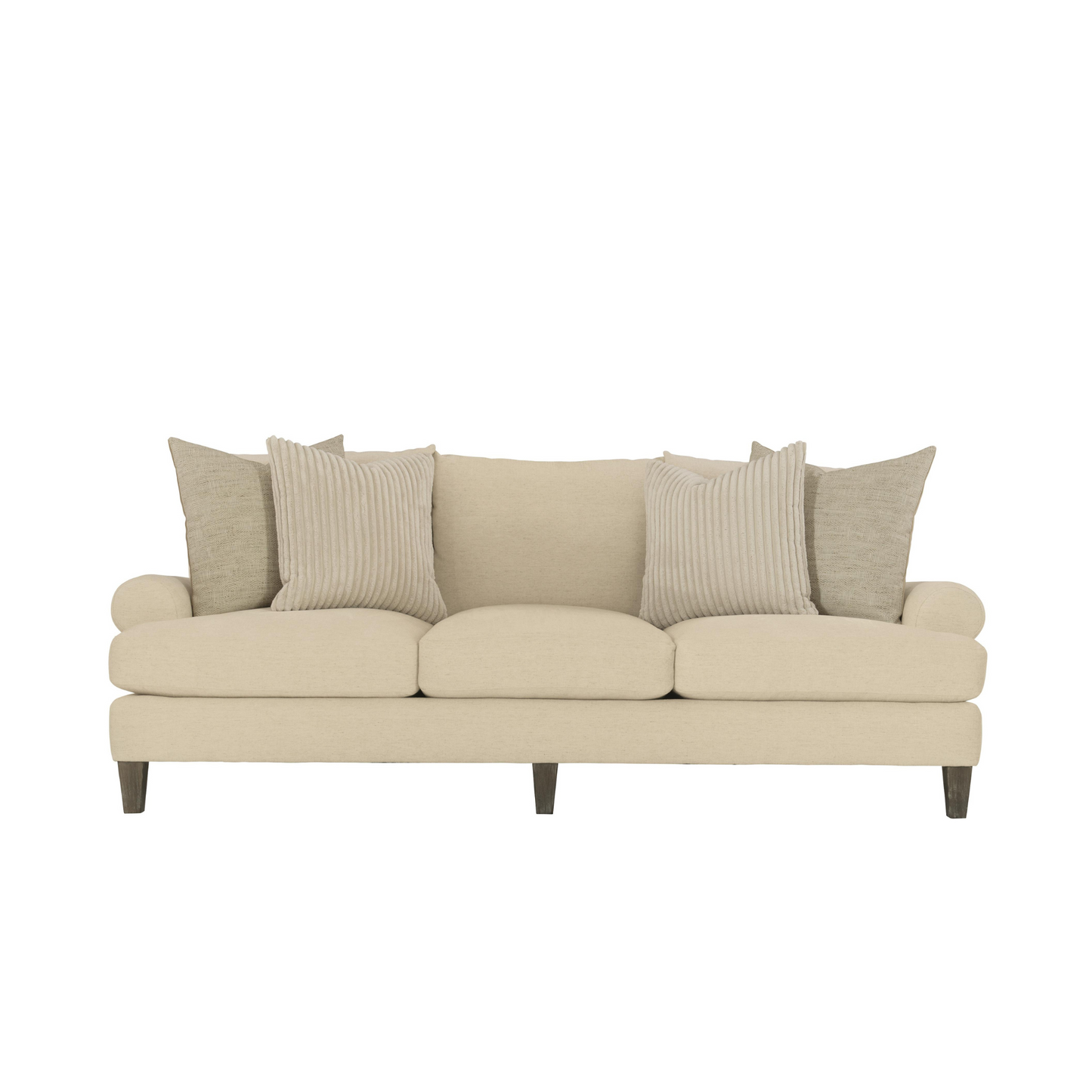 Bernhardt Isabella Fabric Beige Grey 3-Seater Sofa