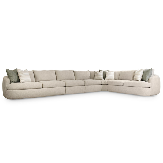 Bernhardt Jules Fabric 5 Piece L-Shape Sectional Sofa