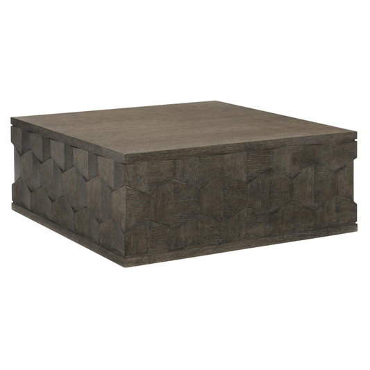 Bernhardt Linea Wooden Contemporary Cocktail Table with Pedestal Base