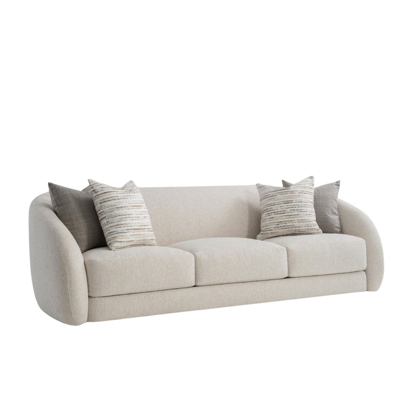 Bernhardt Living Austen Beige Tan Fabric 3-Seater Sofa