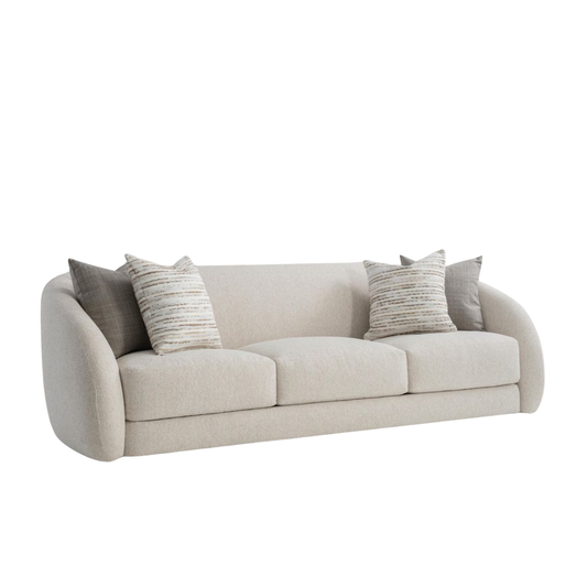 Bernhardt Living Austen Beige Tan Fabric 3-Seater Sofa