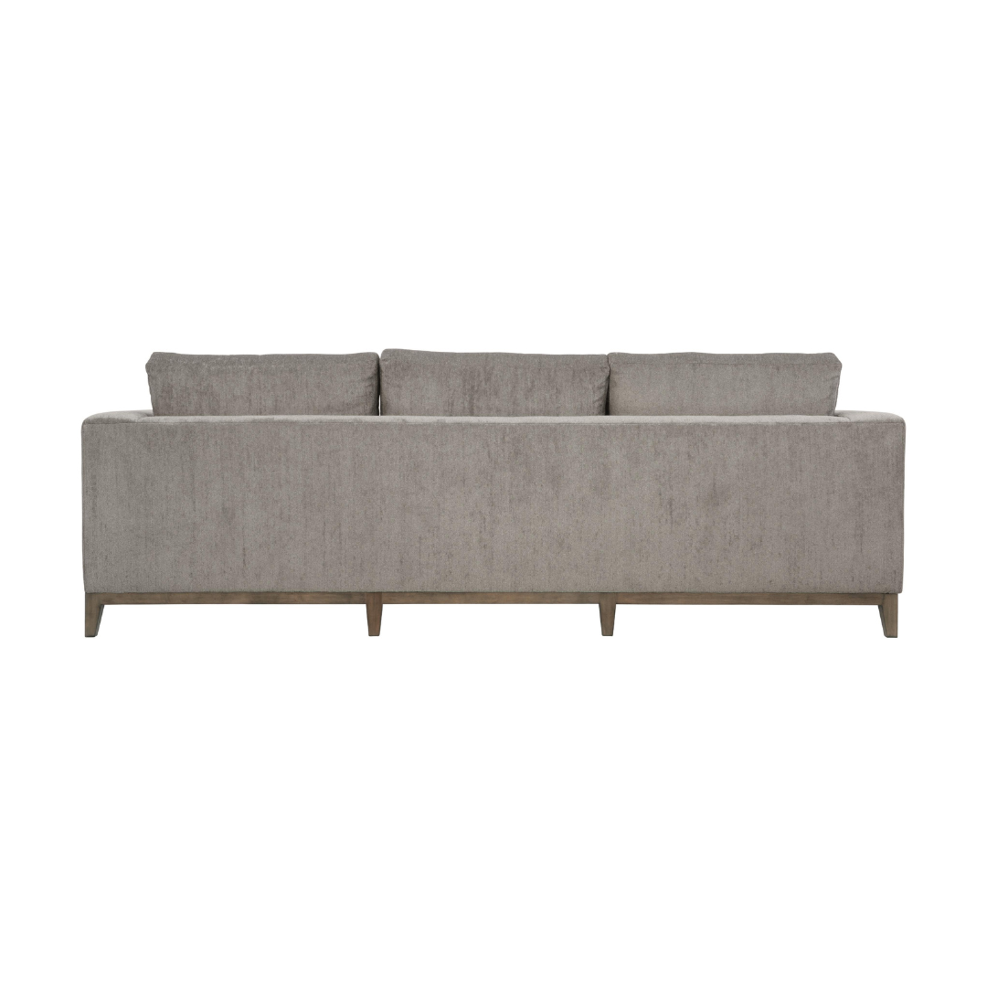 Bernhardt Noel 3-Seater Sofa in light fabric with track arms and tapered legs, offering a modern twist on the classic club chair design