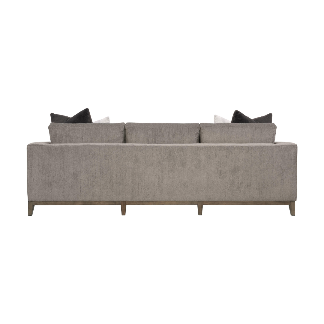 Bernhardt Noel 3-Seater Sofa in light fabric with track arms and tapered legs, offering a modern twist on the classic club chair design