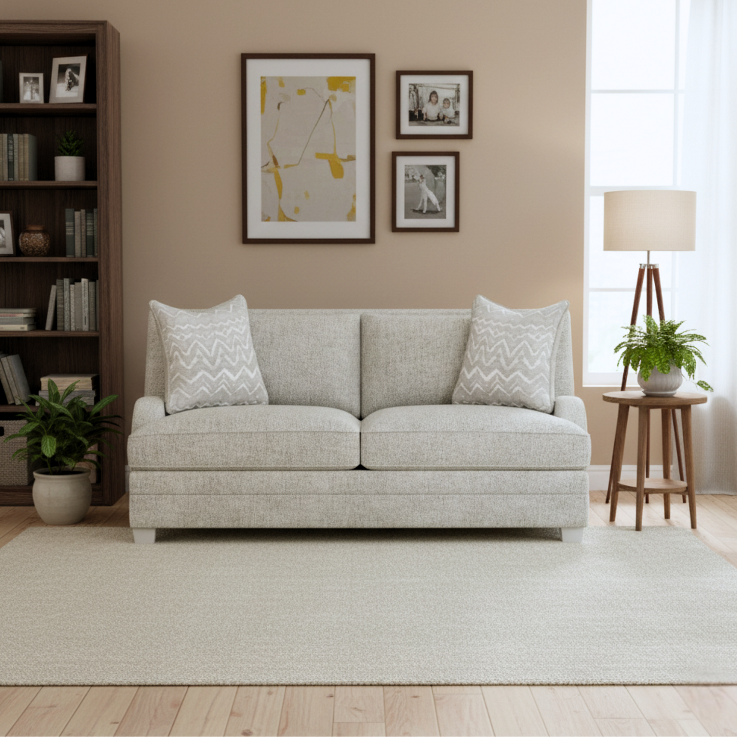 Bernhardt Rollins Gray Fabric Loveseat