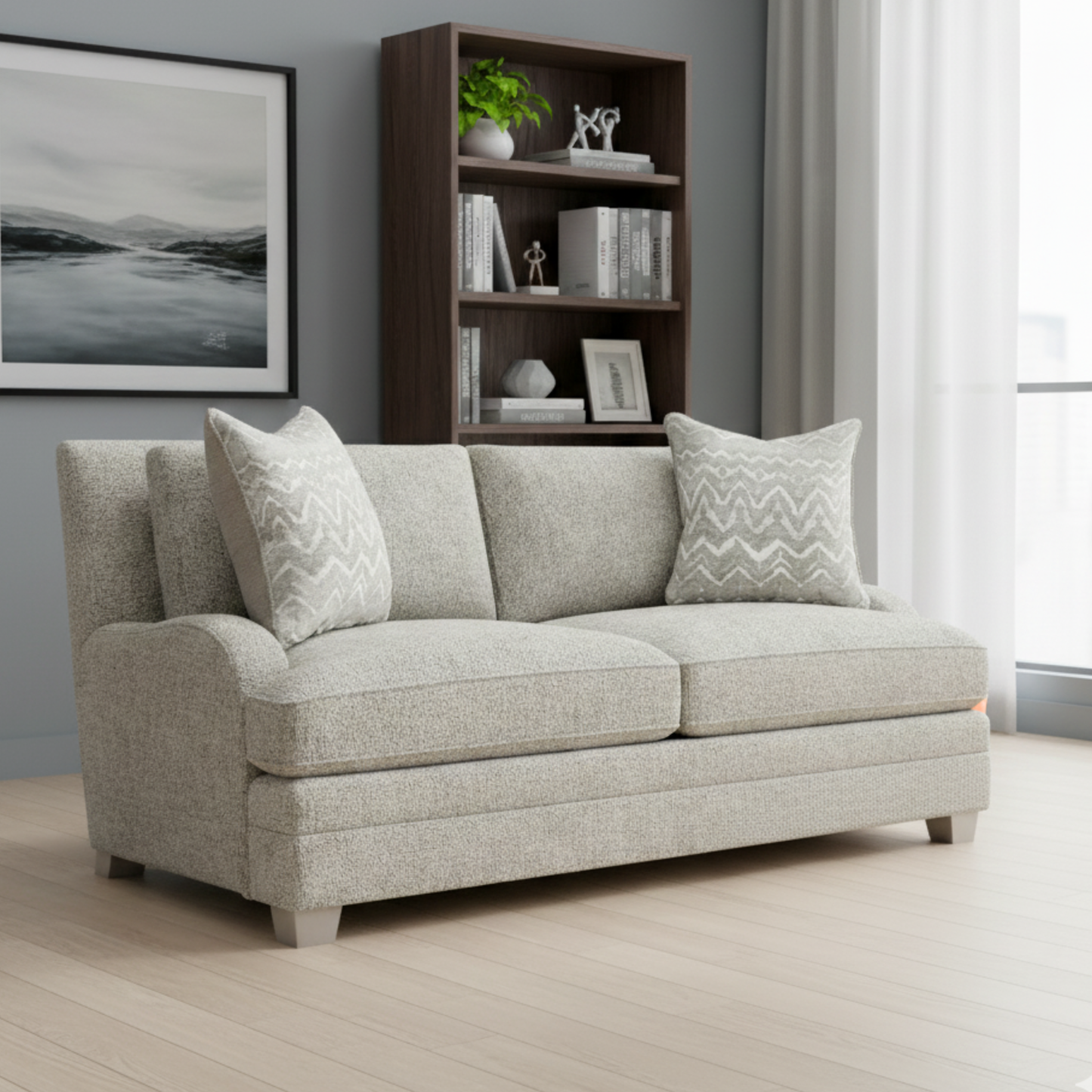 Bernhardt Rollins Gray Fabric Loveseat