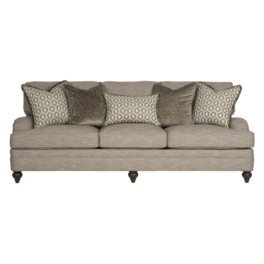 Bernhardt Tarleton 3 Seater Fabric Sofa in Brown-Comfort Furniture