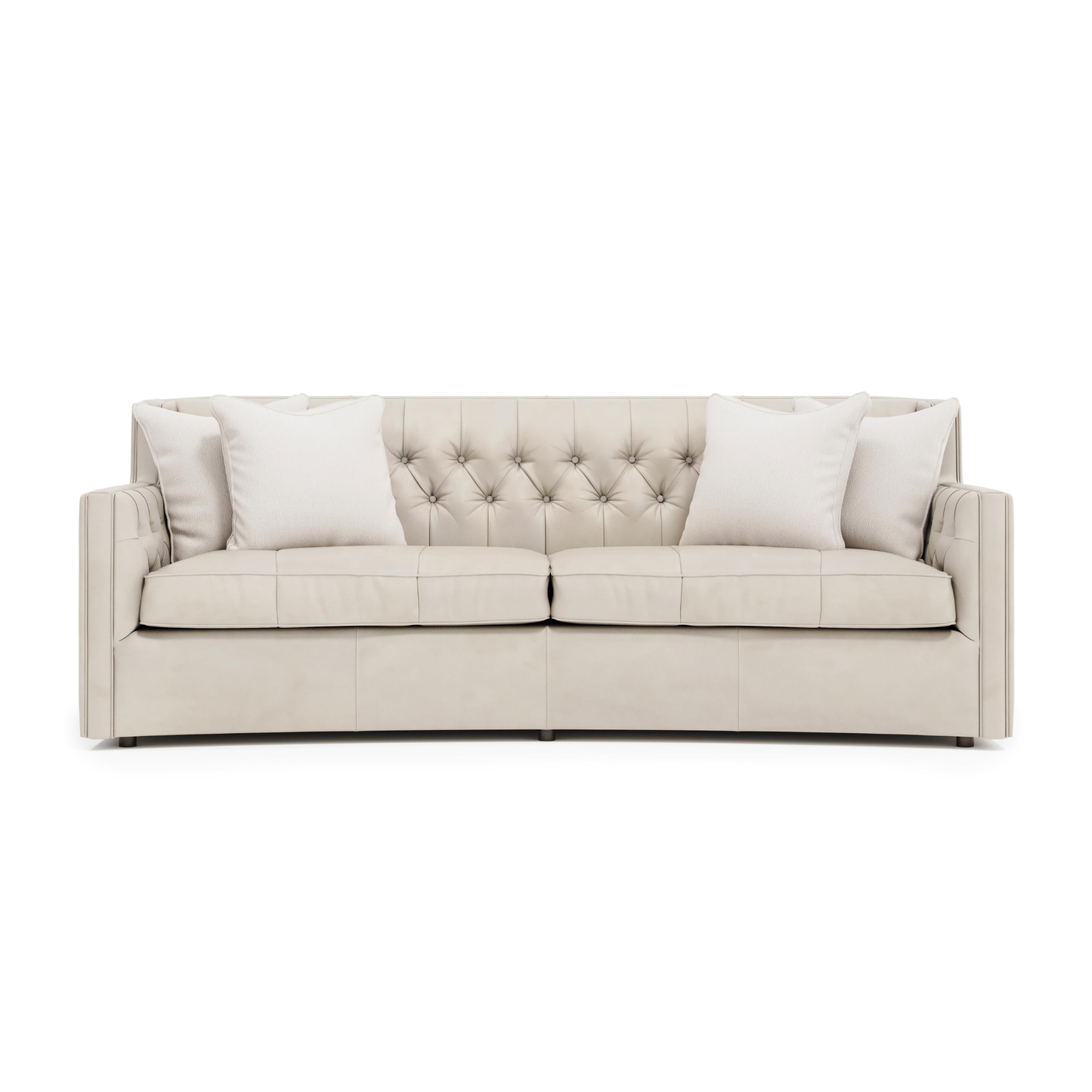 Bernhardt Candace 3-Seater Fabric Curved Tufted Sofa