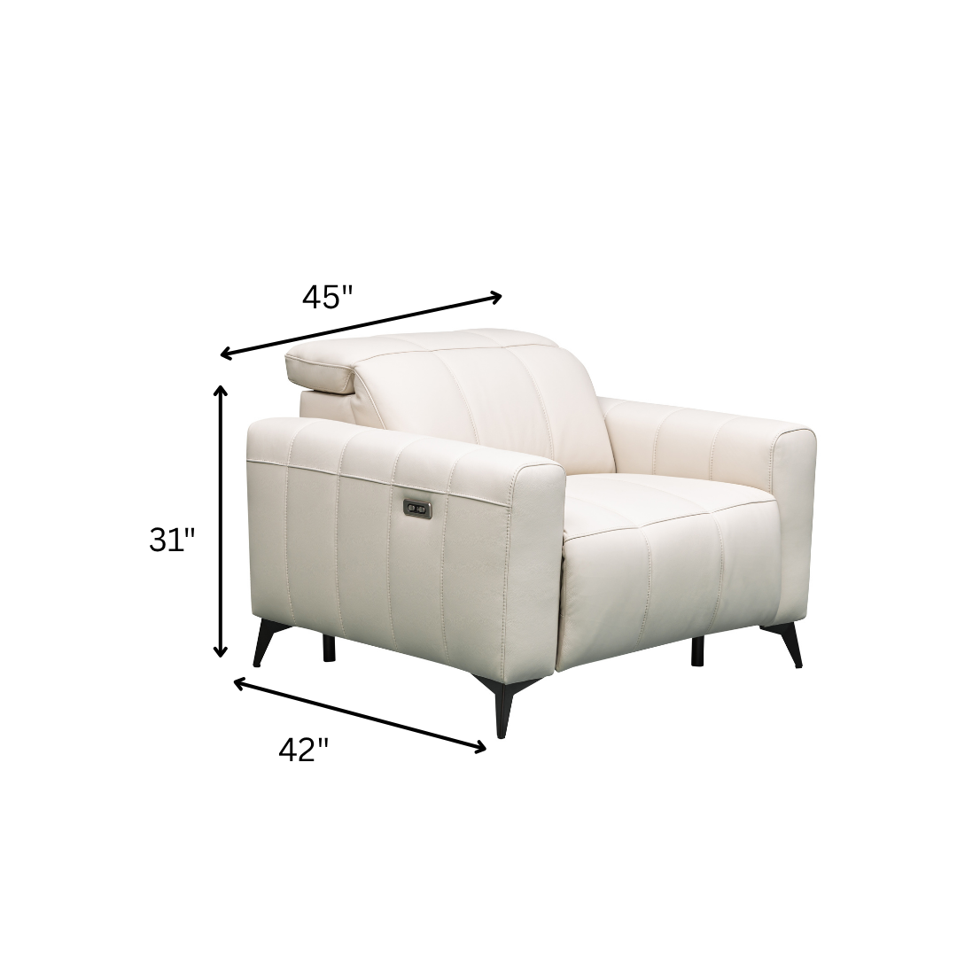 Klaussner Capri Power Reclining Chair With Power Footrest And Adjustable Headrest-Comfort Furniture