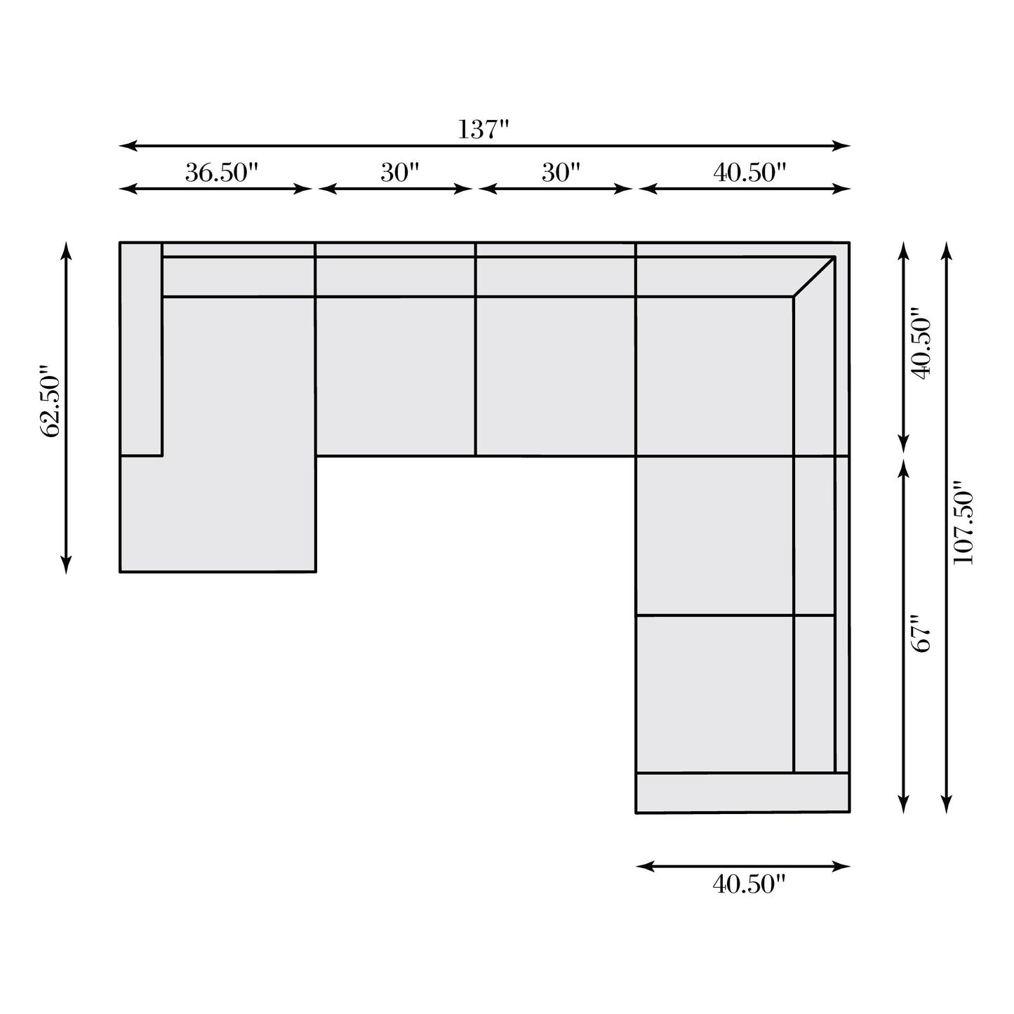 Dawkins 5 Pieces Sectional Sofa