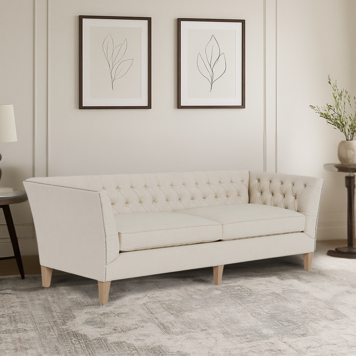 Duncan Tufted Fabric Sofa