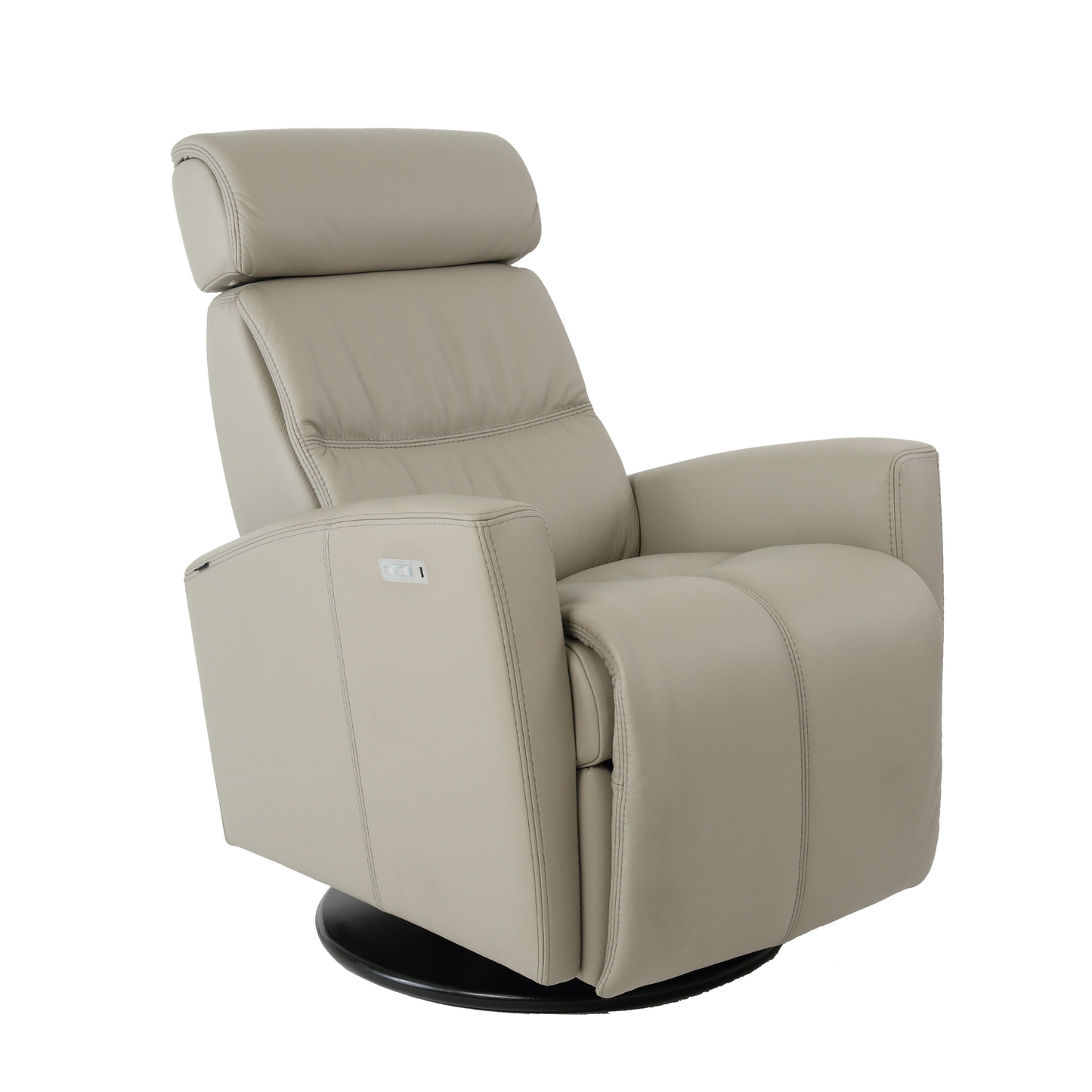 Fjords Milan Leather Swivel Glider Power Recliner Chair