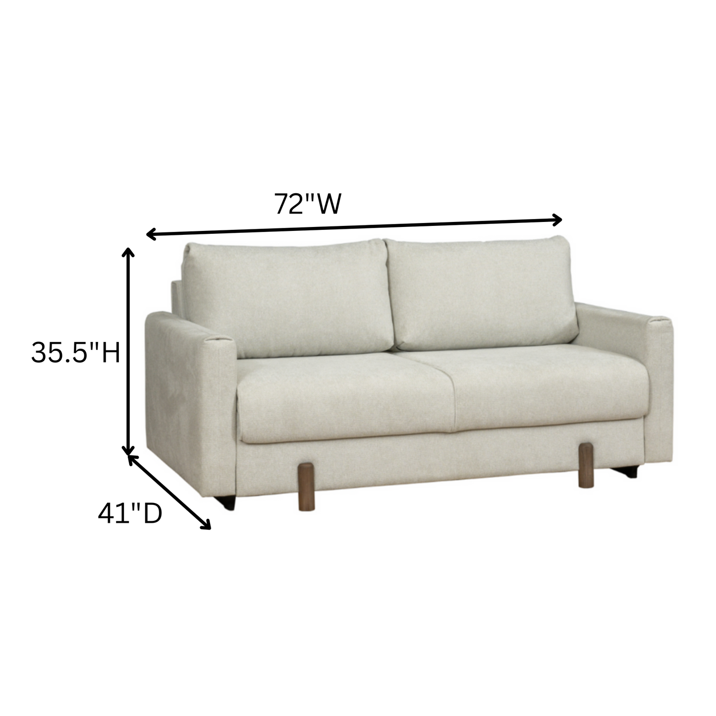 Fjords Nordic Rest Nora Fabric Queen Sized Sleeper Sofa