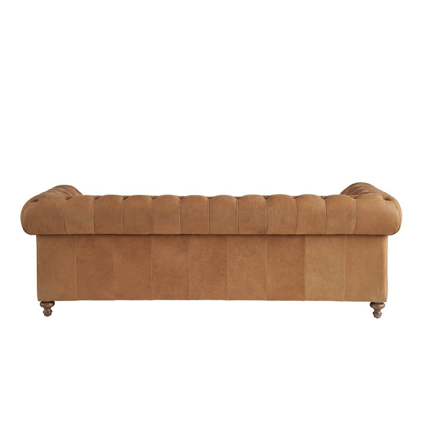 Universal Griffith Park Berkeley Leather Tufted Brown 3 Seater Sofa