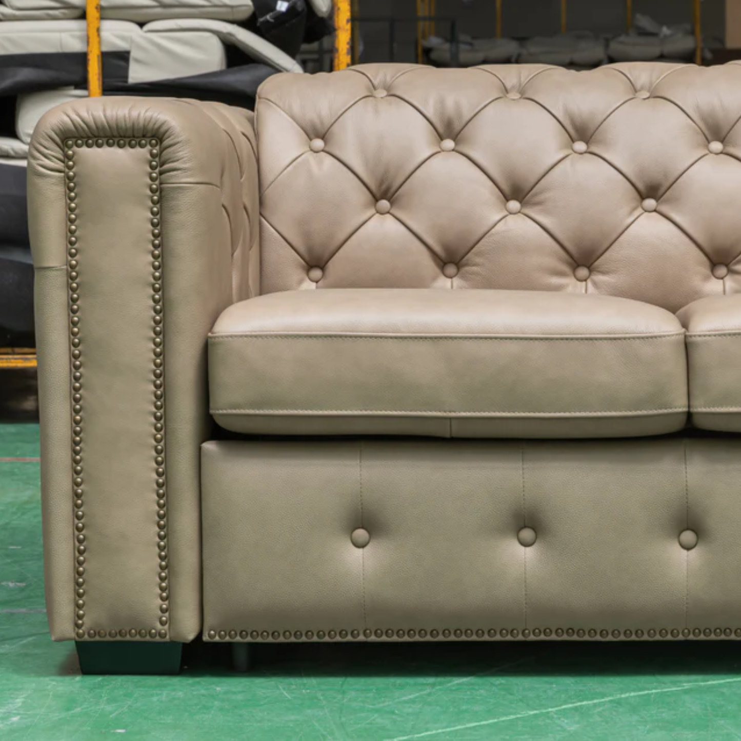 Kathy Ireland Leather Callas Queen Sleeper Sofa
