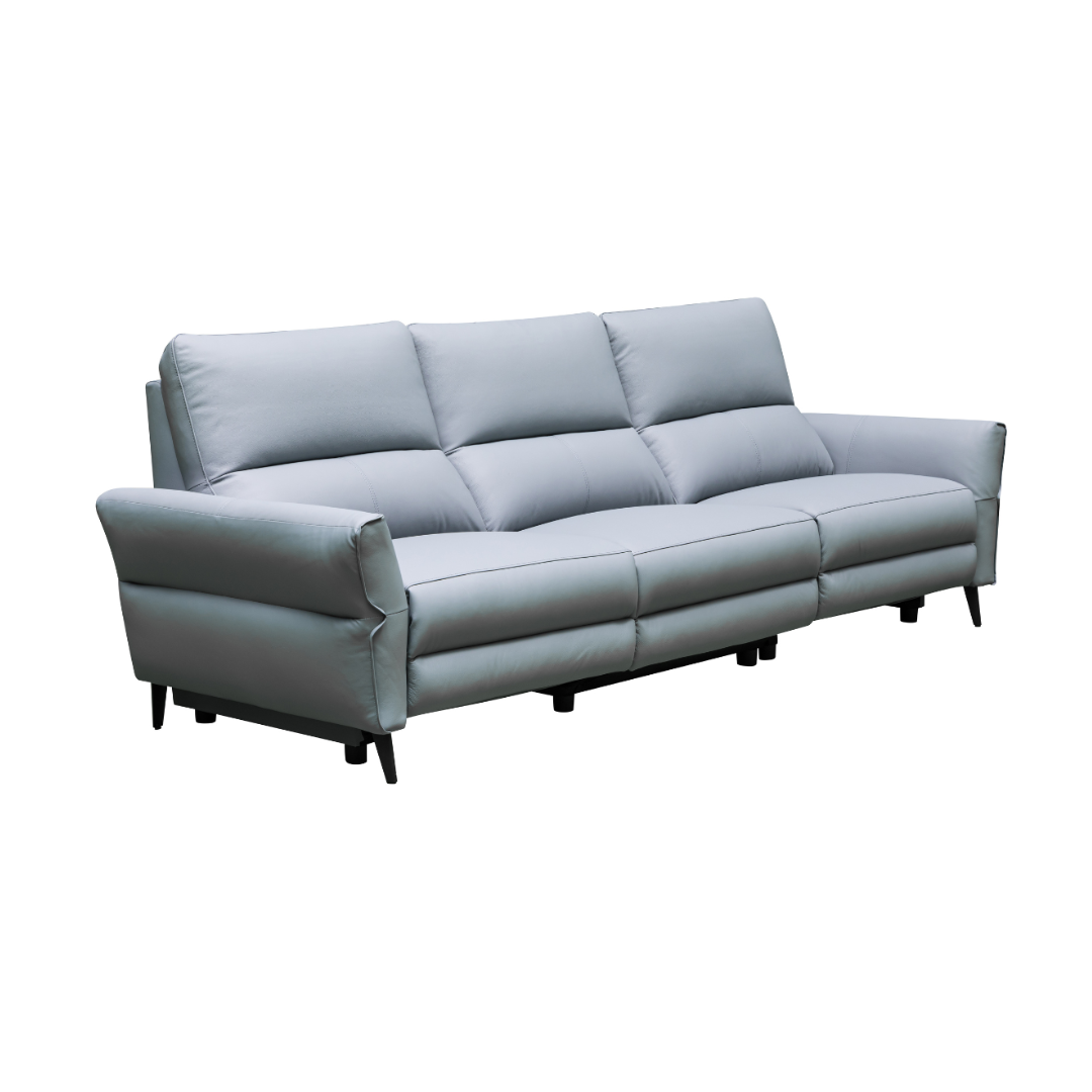 Side angle view displaying the sleek profile and quality leather upholstery for comfort design furniture