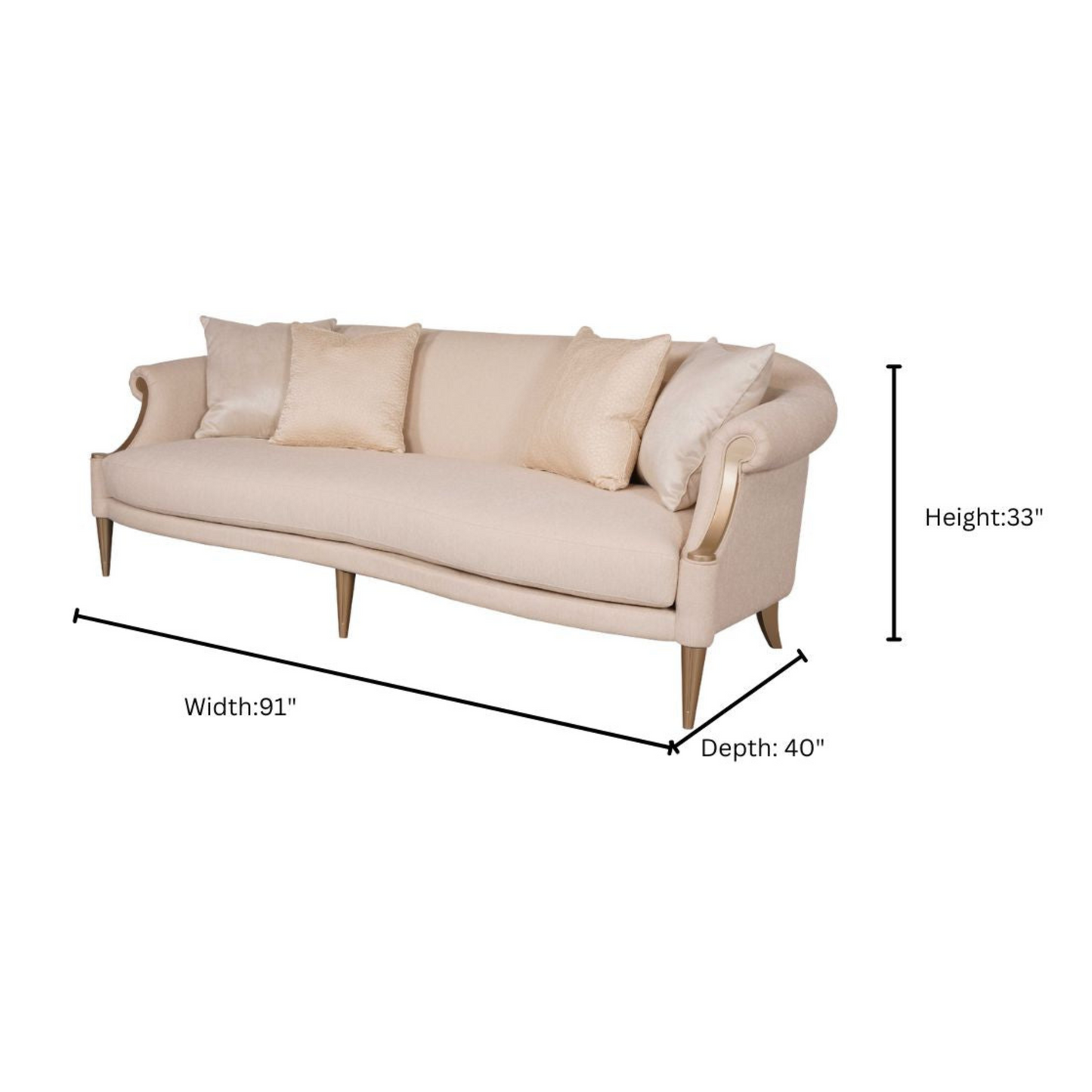 Klaussner Clarkson 3-Seater Beige Fabric Sofa-Jennifer Furniture