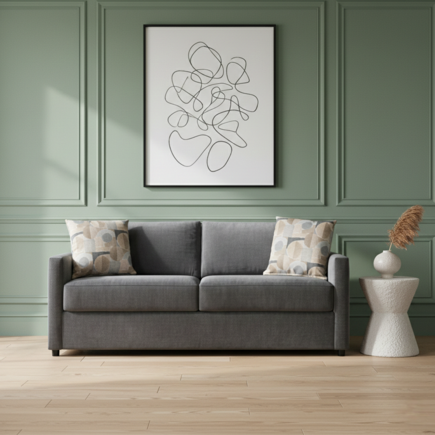 Klaussner Garrin Fabric Queen Sleeper with Track Arms