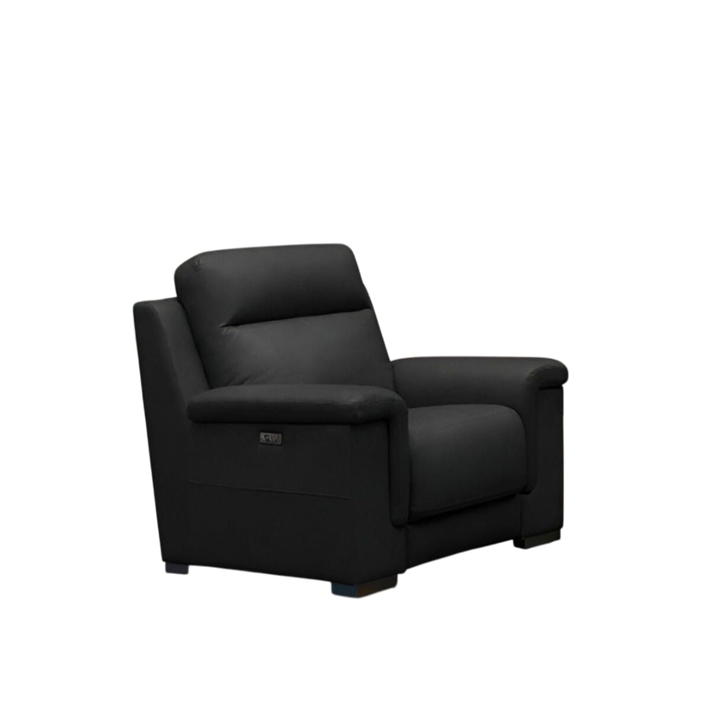 Klaussner Palermo Power Recliner Side angle view highlighting the sophisticated design and premium leather finish for comfort design furniture