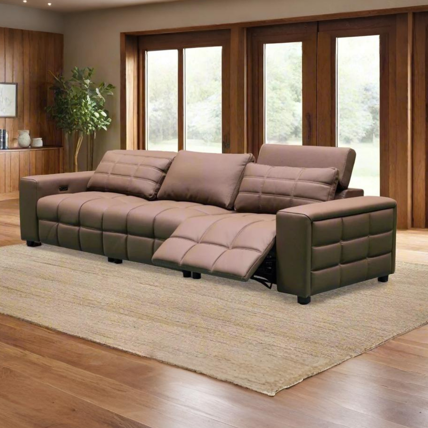 Klaussner Orlano 3-Seater Leather Power Reclining Sofa Room scene-ComfortDesign