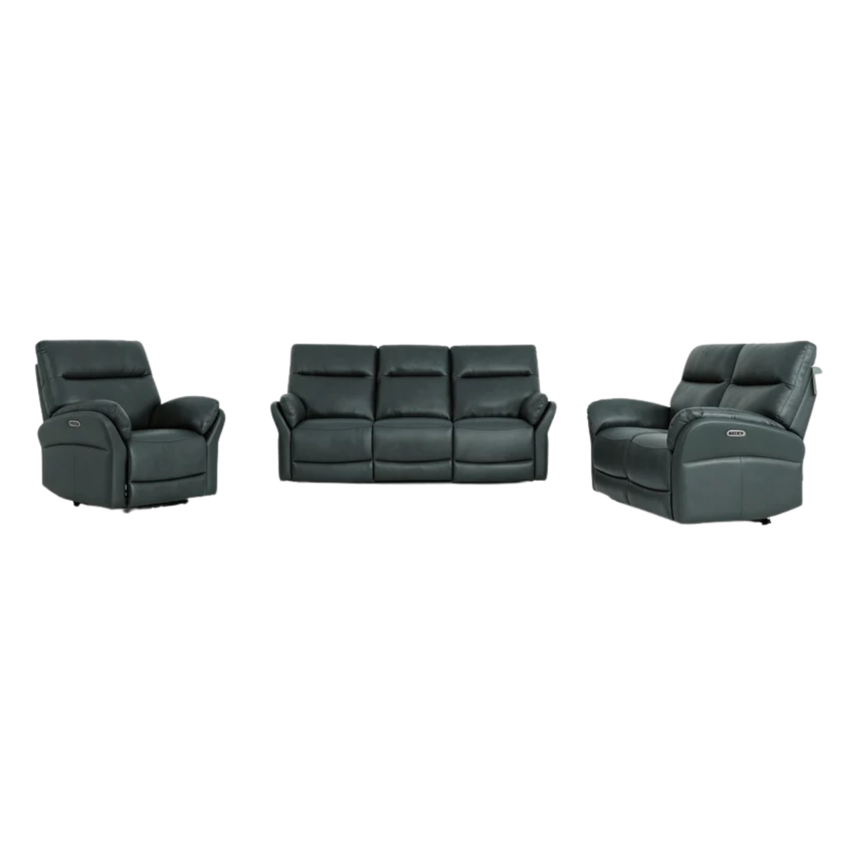 Klaussner Riverton Leather Reclining Sofa with USB Port
