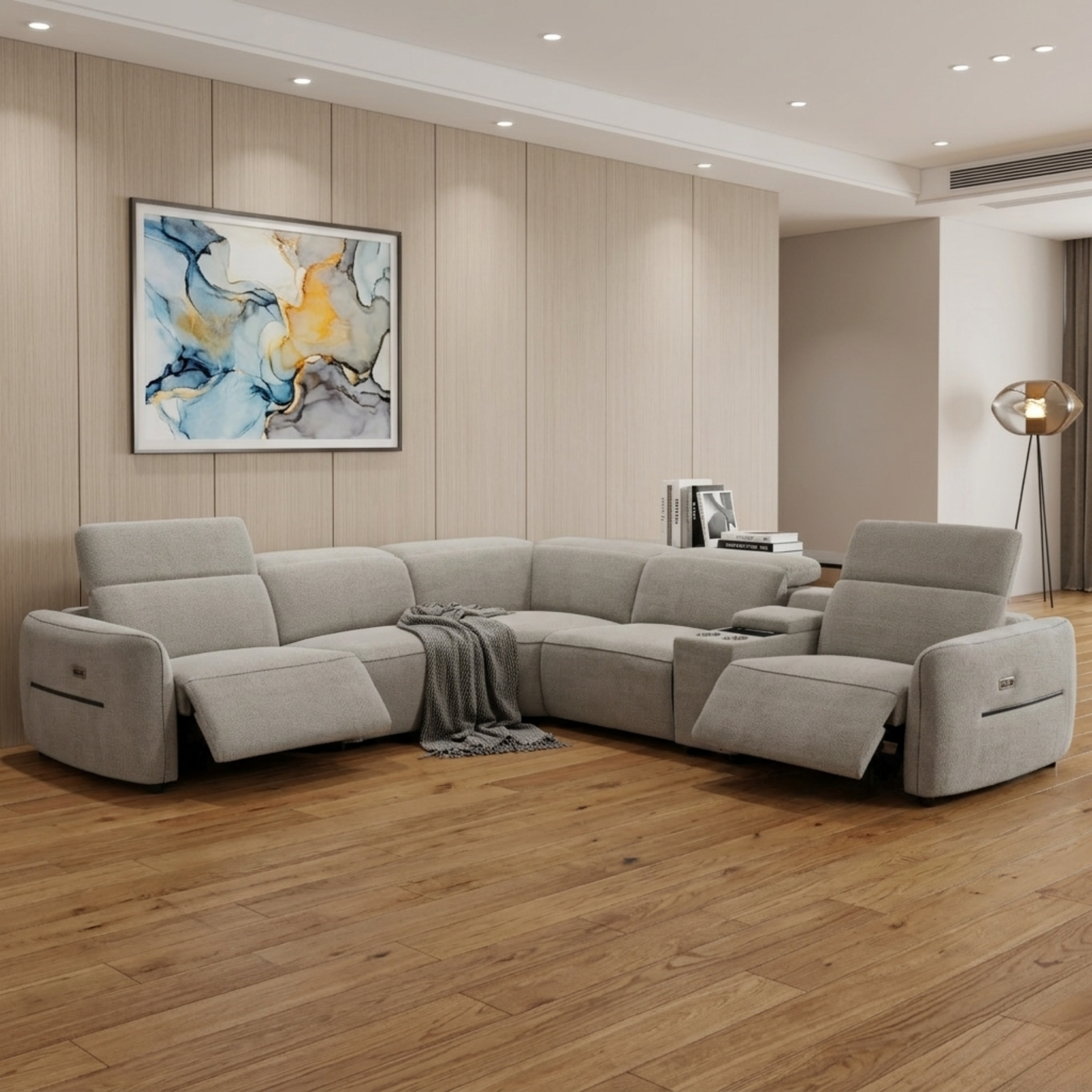 Klaussner Zentis Power Reclining Modular Sectional Sofa