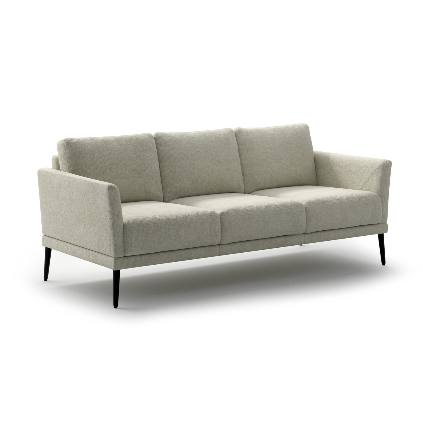 Luonto Viola 3-Seater Scandinavian Fabric Sofa With Durable Wood Frame