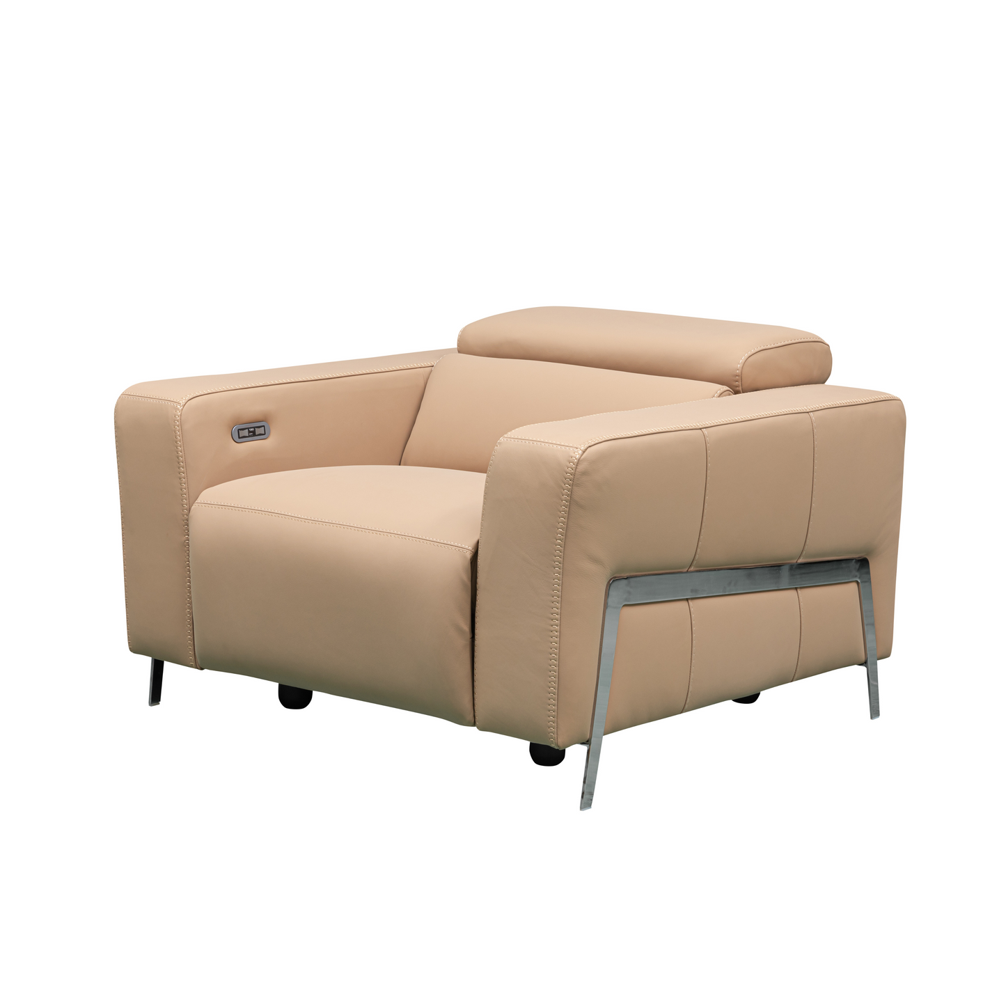 Prestigio 3-Seater Leather Power USB Reclining Sofa in Italian Design