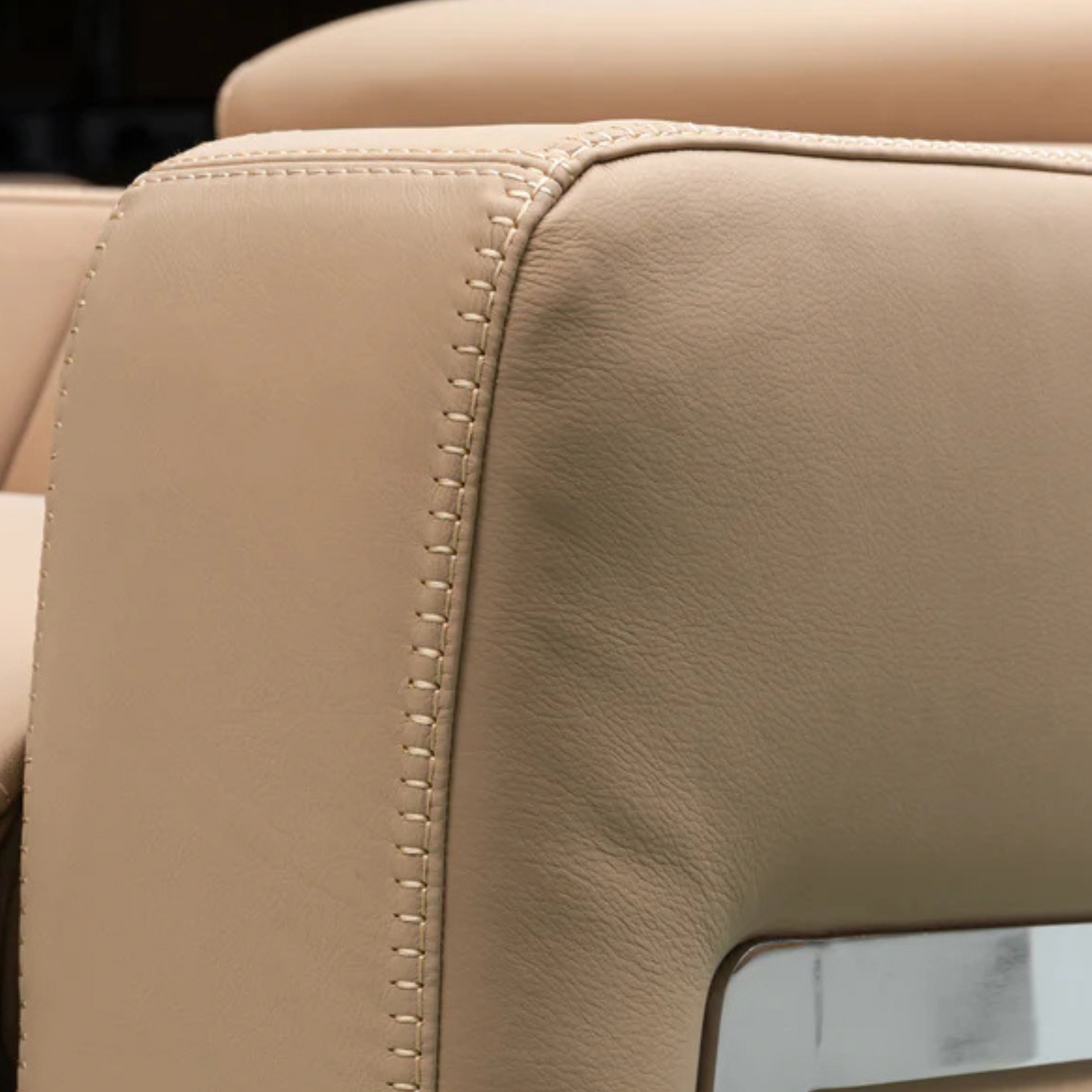 Prestigio 3-Seater Leather Power USB Reclining Sofa in Italian Design