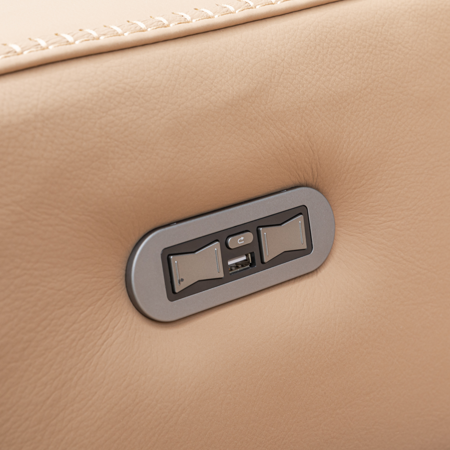 Prestigio 3-Seater Leather Power USB Reclining Sofa in Italian Design