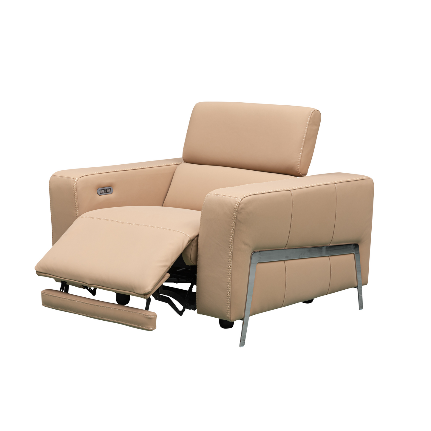 Prestigio 3-Seater Leather Power USB Reclining Sofa in Italian Design