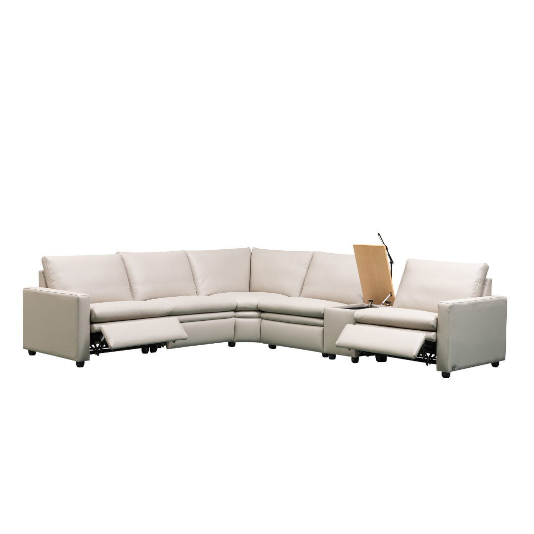 Klaussner Roma 6-Seater Power Reclining Sectional Sofa-Comfort Furniture